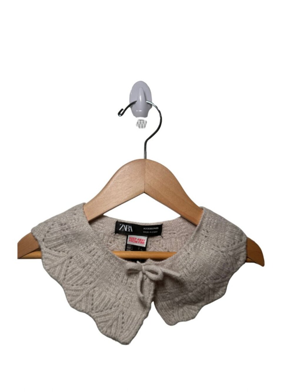Delicate Soft Knit Collar One Size Beige